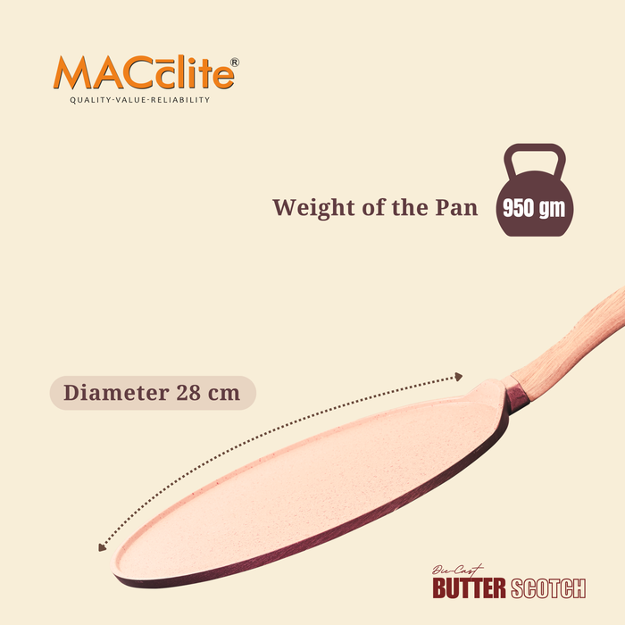 Butter Scotch Die Cast Non Stick Flat Tawa, Induction Base