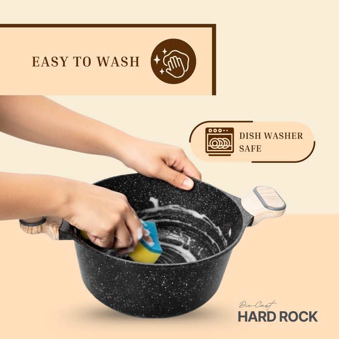 Hard Rock Die Cast Non Stick Triumph Casserole, Induction Base