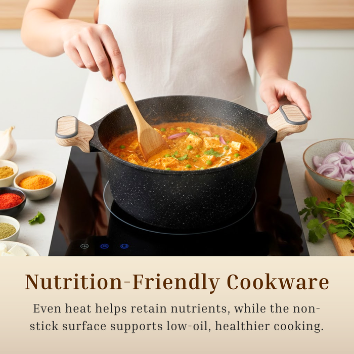 Hard Rock Die Cast Non Stick Triumph Casserole, Induction Base