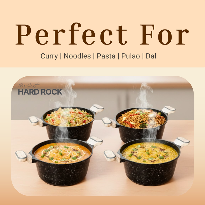 Hard Rock Die Cast Non Stick Triumph Casserole, Induction Base