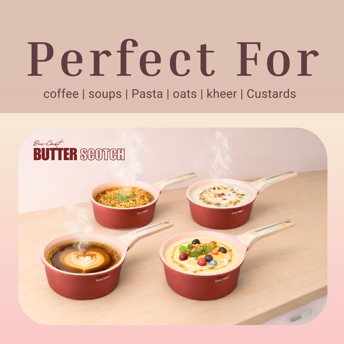 Butter Scotch Die Cast Non Stick Triumph Sauce Pan 18 cm Dia, 2 Liters.