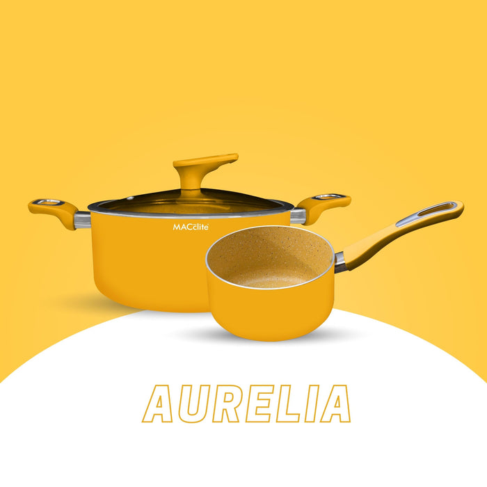 Aurelia Non Stick Sauce Set, Set of 3 Pieces, Induction Base