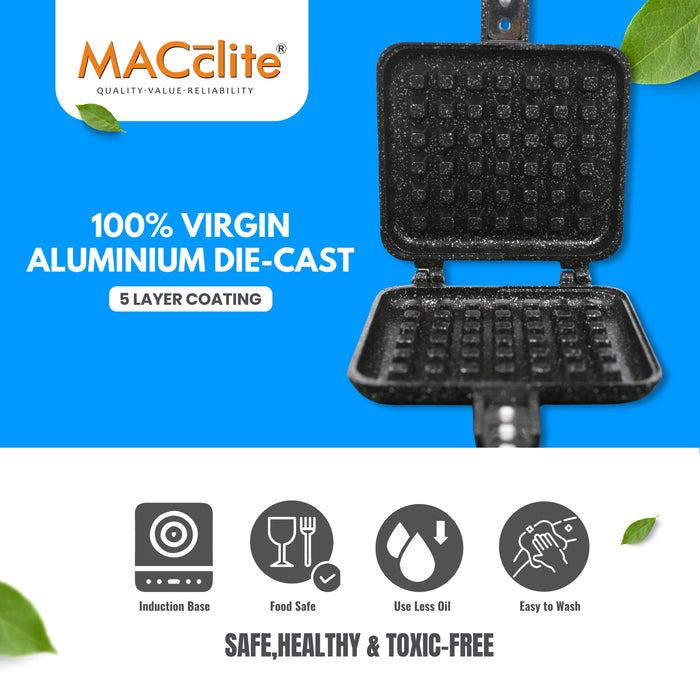Hard Rock Non-Stick Die-Cast Big Waffle Maker Non-Stick Performance for Perfect, Fluffy Waffles