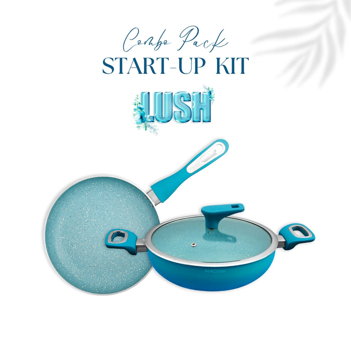 Lush Non Stick Start Up Kit, Set of 3 Pieces, Induction Base