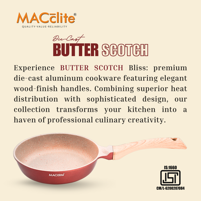 Butter Scotch Die Cast Non Stick Fry Pan, Induction Base