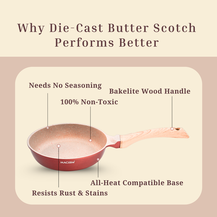 Butter Scotch Die Cast Non Stick Fry Pan, Induction Base