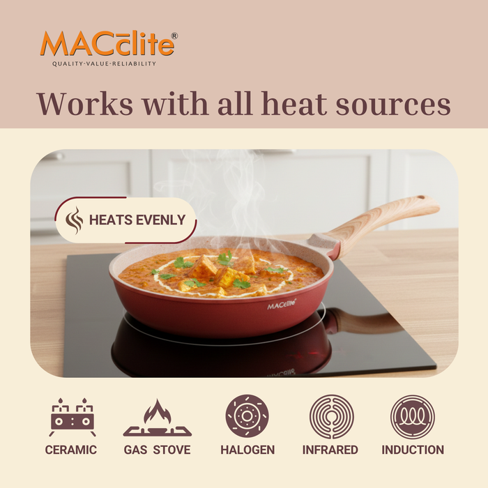 Butter Scotch Die Cast Non Stick Fry Pan, Induction Base