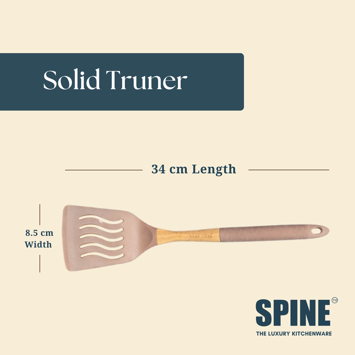 Butter Scotch Silicone Wooden Slotted Turner
