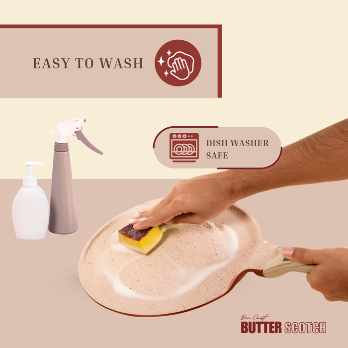 Butter Scotch Die Cast Non Stick Flat Tawa, Induction Base