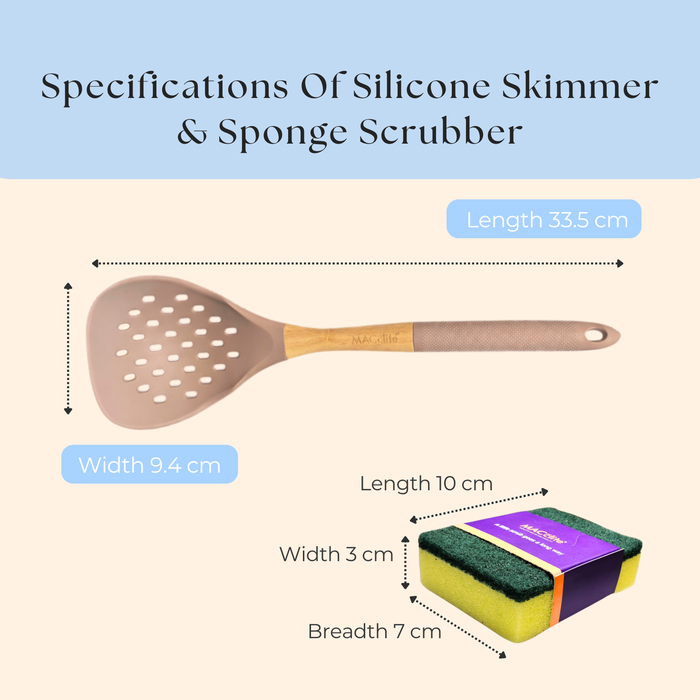 MACclite SeasNamel Cast Iron Kadai with Wooden Handle 20cm With Glass Lid