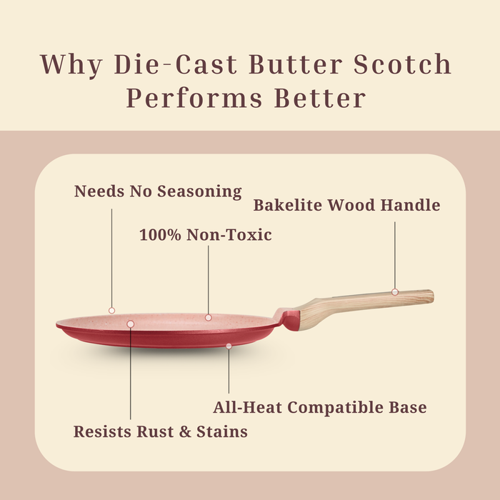 Butter Scotch Die Cast Non Stick Triumph Tawa, Induction Base