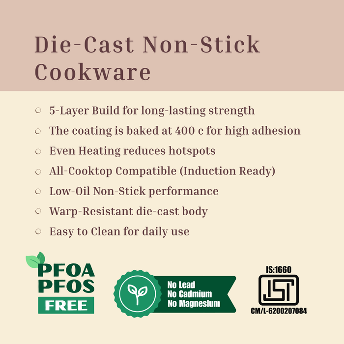 Butter Scotch Die Cast Non Stick Triumph Tawa, Induction Base