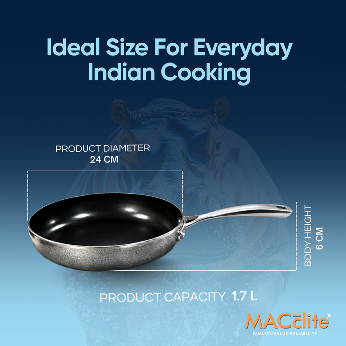 HIPPO Reinforced Ceramic Non Stick Frying Pan 24 cm