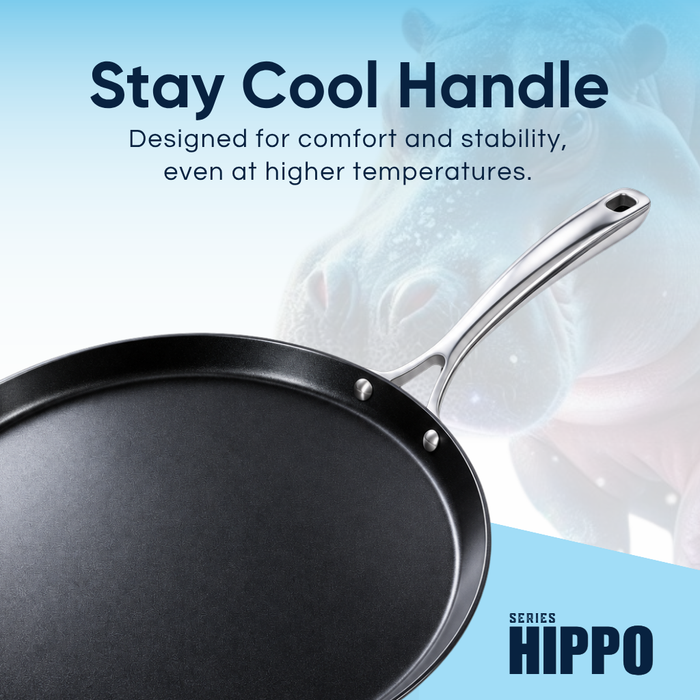 HIPPO Reinforced Ceramic Non Stick Flat Tawa 26 cm