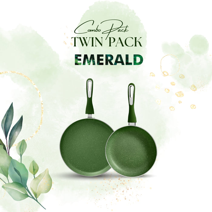 Emerald Non Stick Twin Pack, Set of 2 Pieces, Induction Base