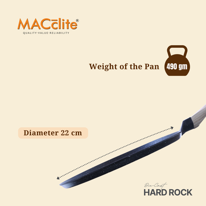 Hard Rock Die Cast Non Stick D'lite Tawa,  Induction Base