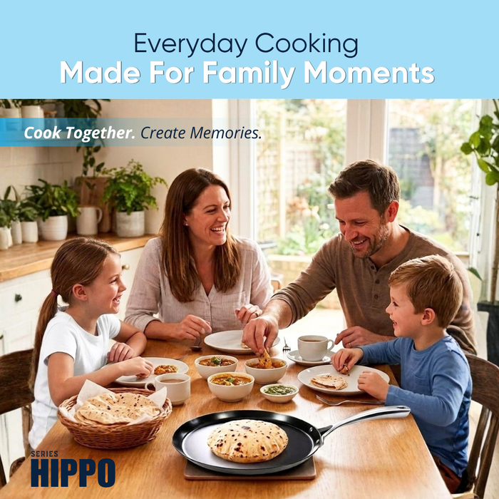 HIPPO Reinforced Ceramic Non Stick Flat Tawa 28 cm