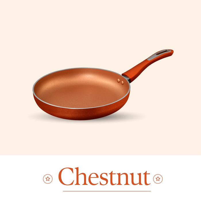 Chestnut Non Stick Frying Pan, 24cm Dia, 1.8 Liters, Induction Base