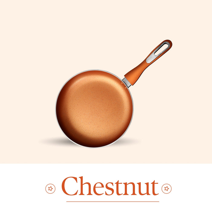 Chestnut Non Stick Frying Pan, 24cm Dia, 1.8 Liters, Induction Base