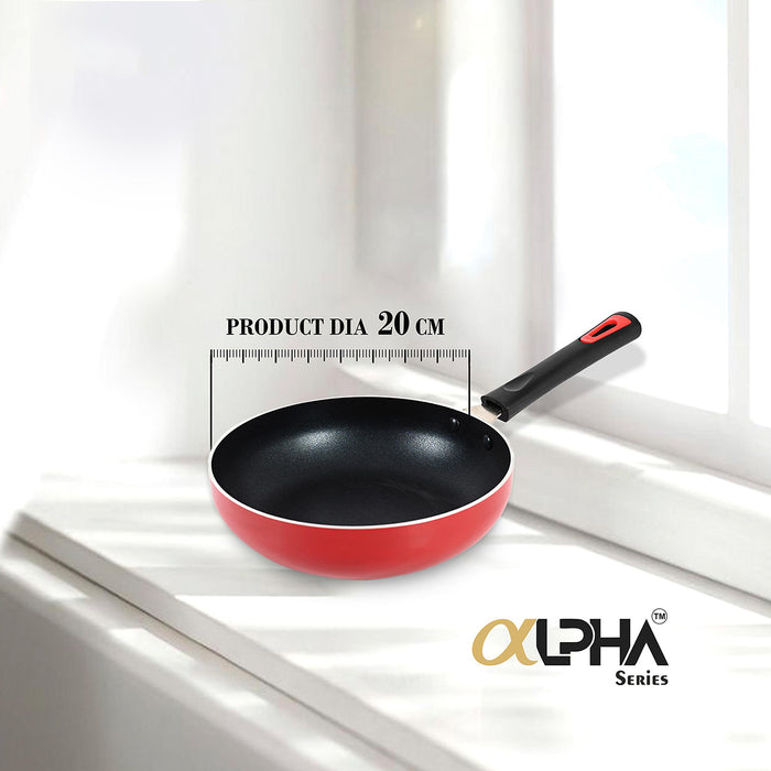 Alpha Non Stick Frying Pan with SS Lid, 20cm Dia, 1.25 Liters - MACclite