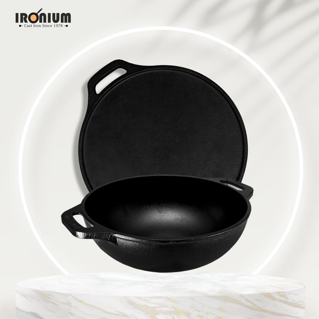 Buy Cast Iron Cookware Set: Kadai + Tawa Online @ Best Price - 40