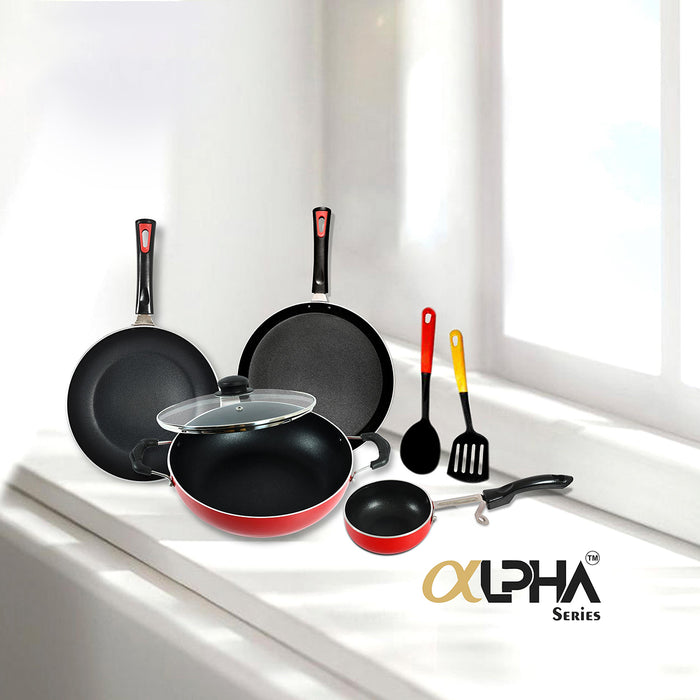 Alpha Non Stick Classic Pack Set of 07 Pieces, Induction Base