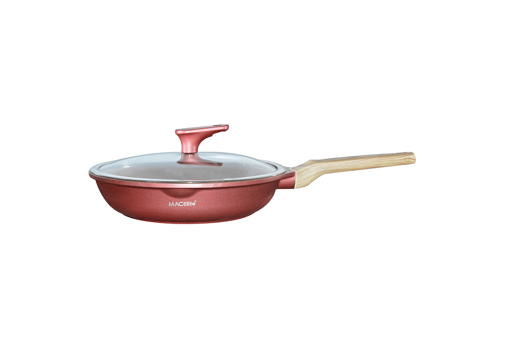 Butter Scotch Die Cast Non Stick Triumph Frying Pan 24 cm Dia with galss lid, 2  Liters, Induction Base