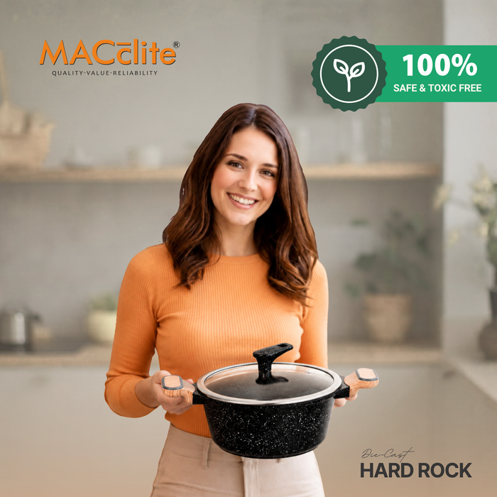 Hard Rock Die Cast Non Stick Triumph Casserole, Induction Base