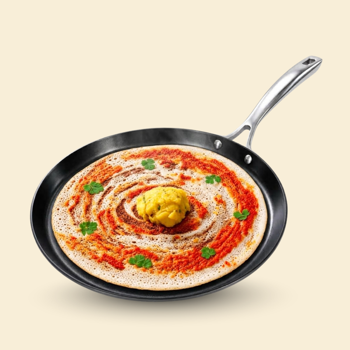 HIPPO Reinforced Ceramic Non Stick Flat Tawa 28 cm