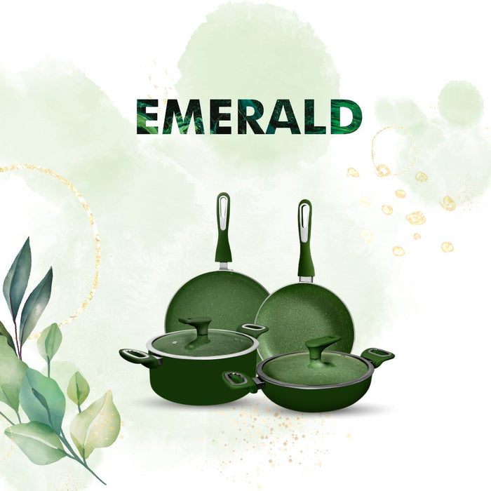 Emerald Non Stick Family Pack, Set of 6 Pieces, Induction Base