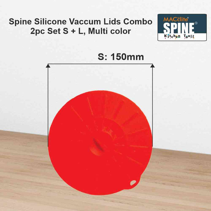 SPINE Silicone Vaccum Lid 2Pcs (Small & Large) - MACclite