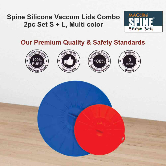 SPINE Silicone Vaccum Lid 2Pcs (Small & Large) - MACclite