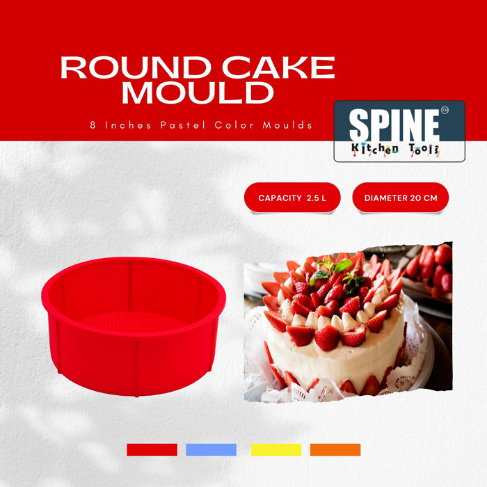 SPINE Silicone Round Cake Mould 8 inches