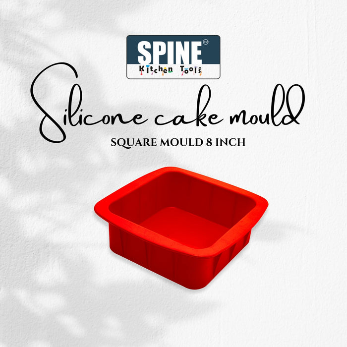 SPINE Silicone Square Cake Mould 8 inches