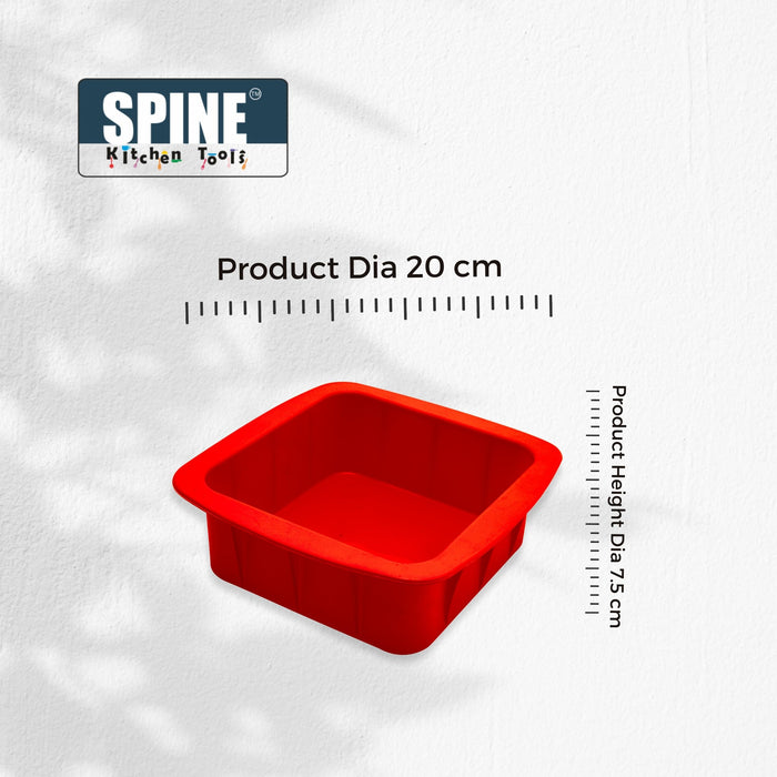 SPINE Silicone Square Cake Mould 8 inches